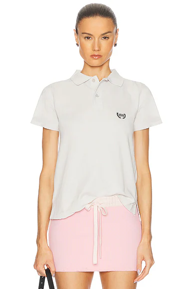 Short Sleeve Fitted Polo Dirty White
