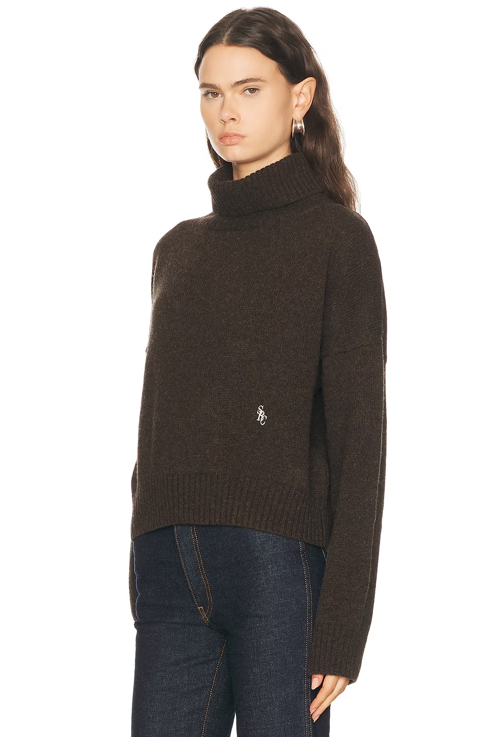SRC Wool Turtleneck Chocolate