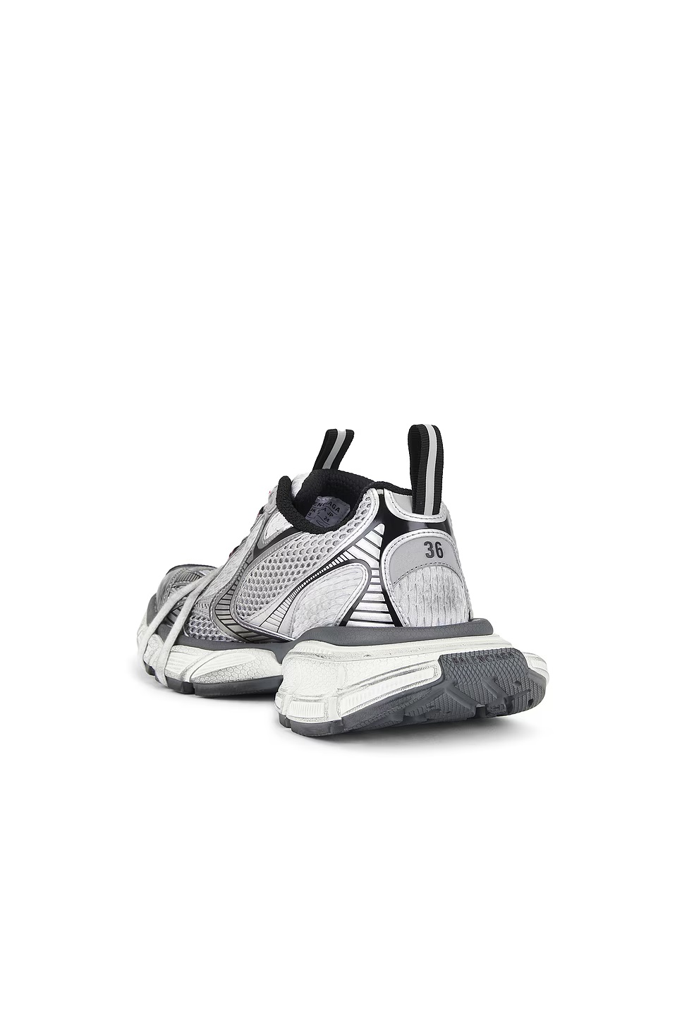 3XL Satin Sneaker Grey, White, & Red