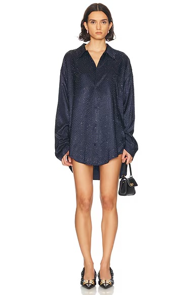 Long Sleeve Minimal Shirt Dark Navy
