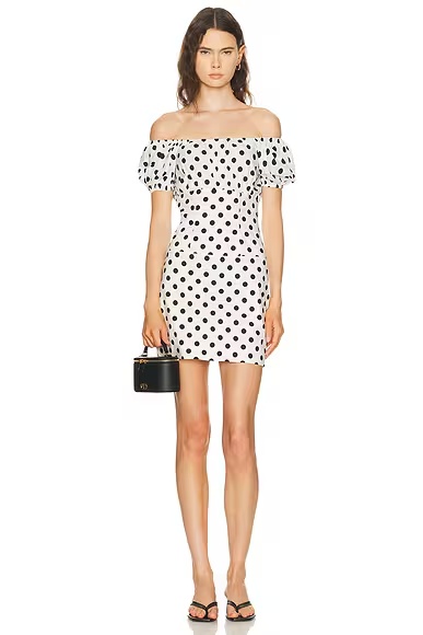 Calla Mini Dress Ivory & Black
