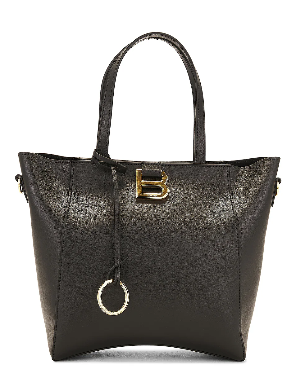 Hourglass Small Soft Tote Bag Black