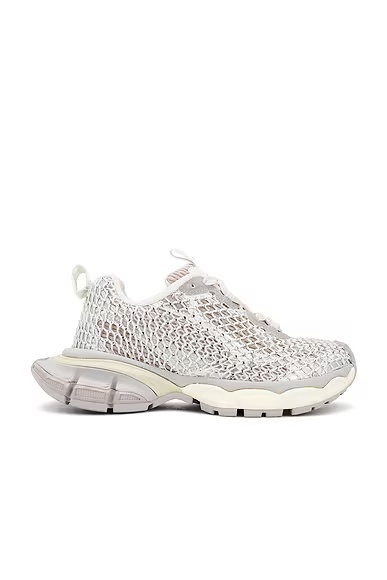 3XL Fishnet Sneaker Eggshell & Crystal