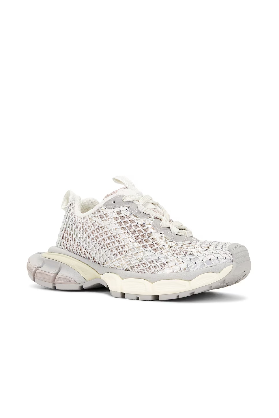 3XL Fishnet Sneaker Eggshell & Crystal