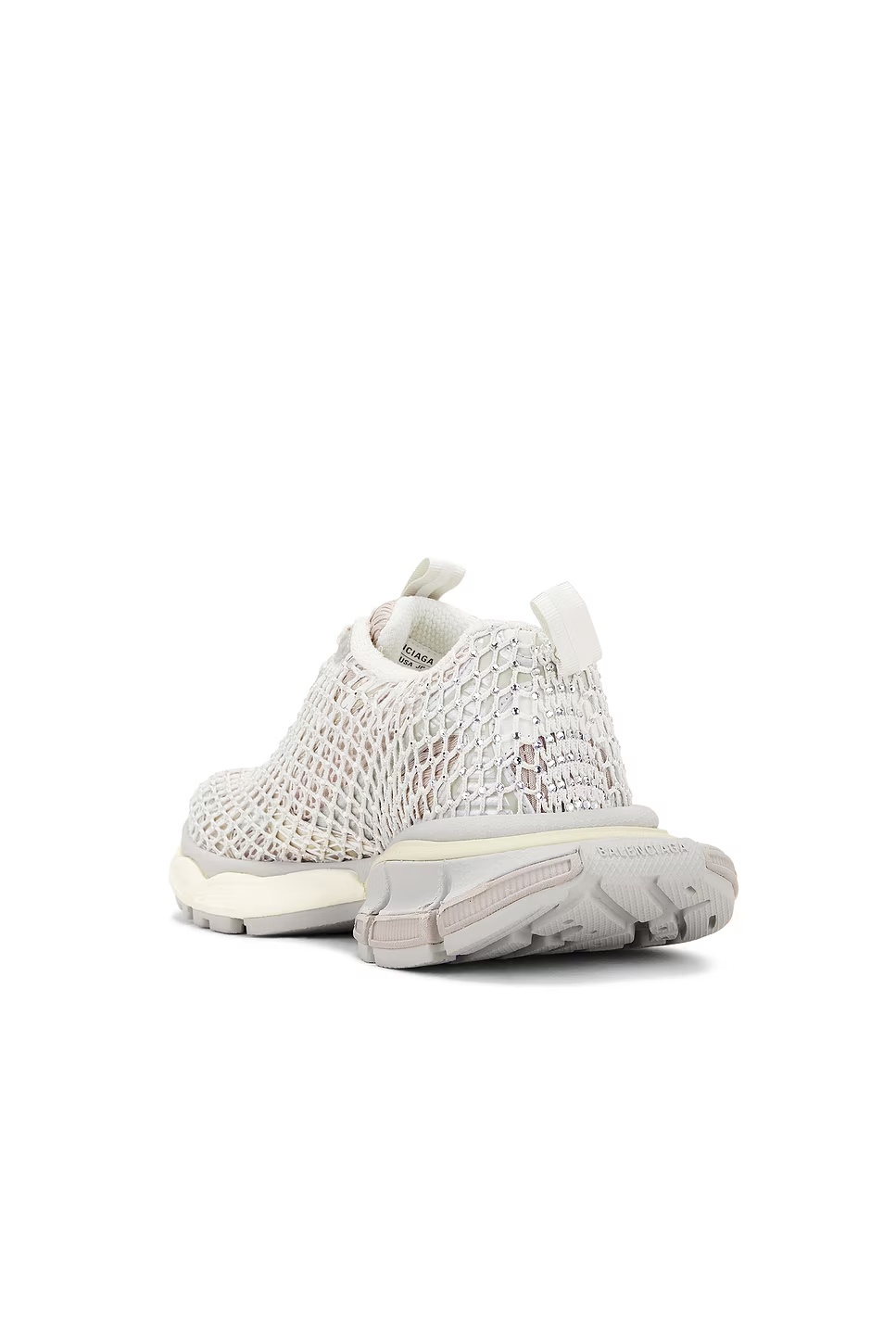 3XL Fishnet Sneaker Eggshell & Crystal