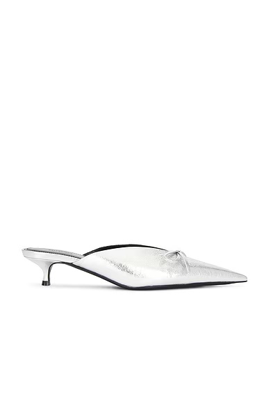 Knife Bow Mule Silver