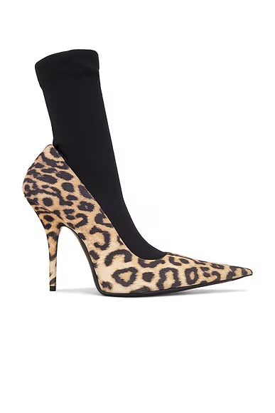 Avenue Sock Boot Leopard & Black