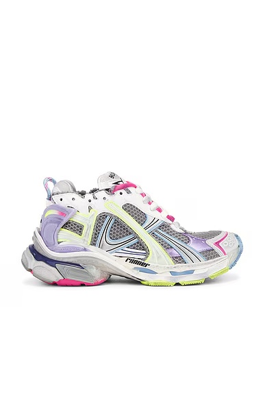 Runner Gradient Sneaker Grey, Lilac, Yellow, Blue & White