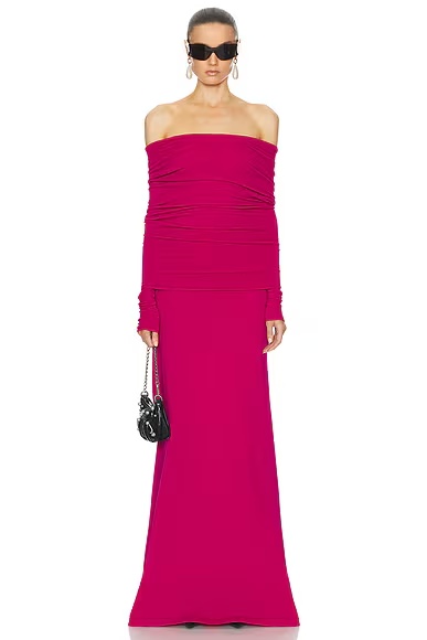 Boat Collar Dress Pink