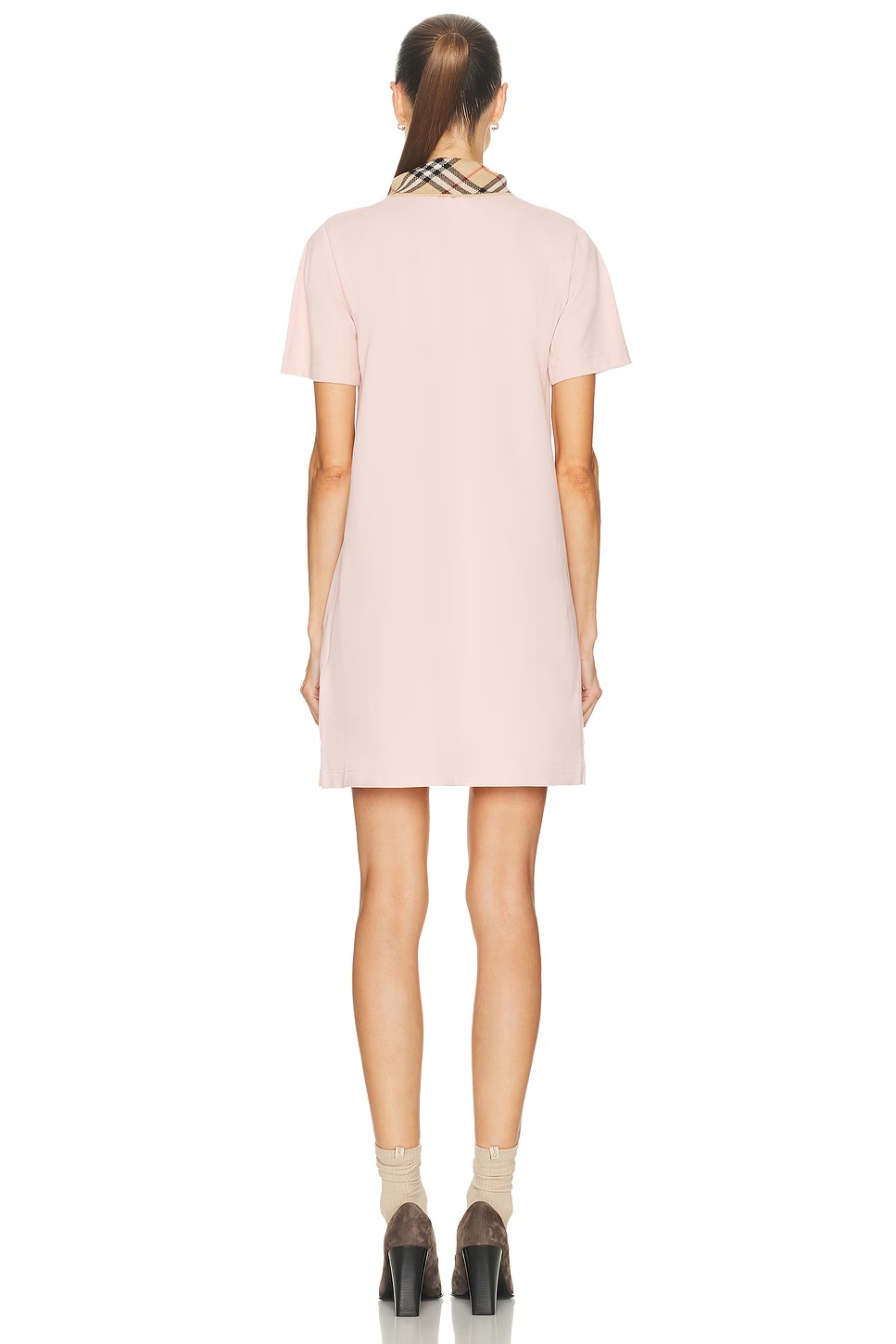 Iris Check Polo Dress Posy Pink