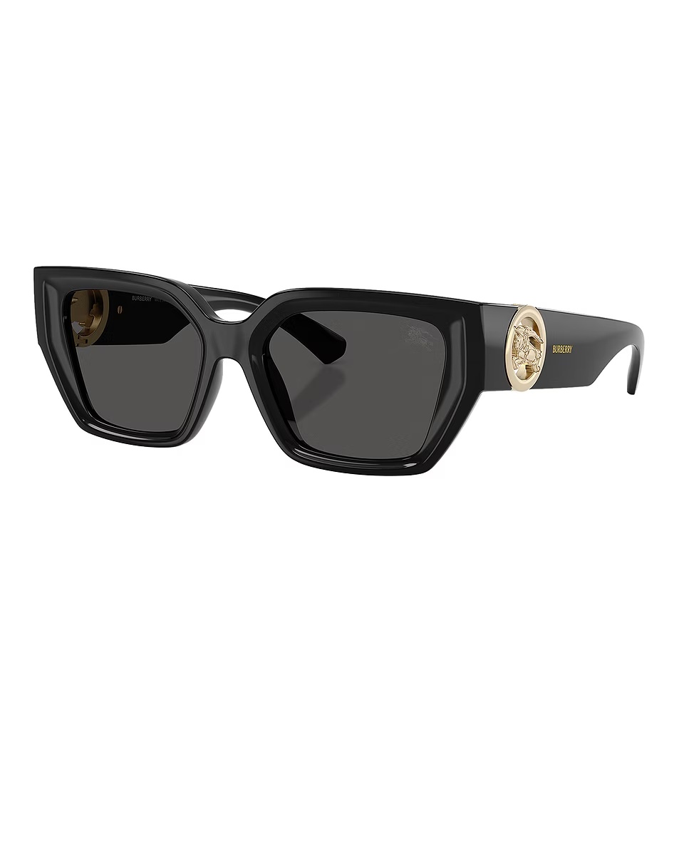 Square Sunglasses Black & Dark Grey