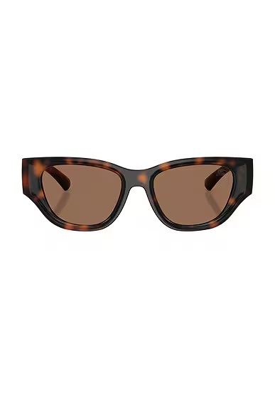 Rectangular Sunglasses Dark Havana