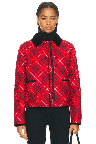 Oldham Check Coat Poppy IP Check