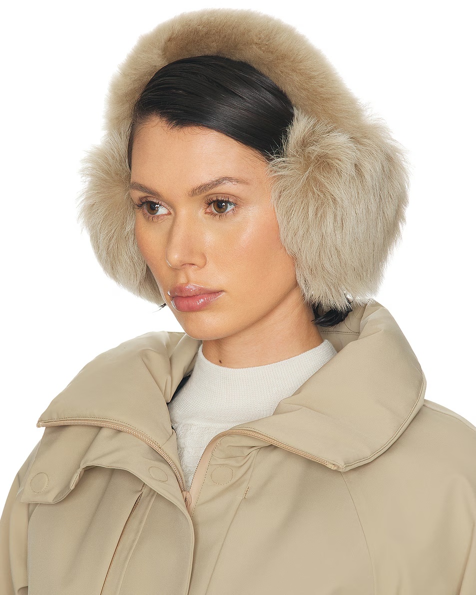 Shearling Earmuff Linden Brown