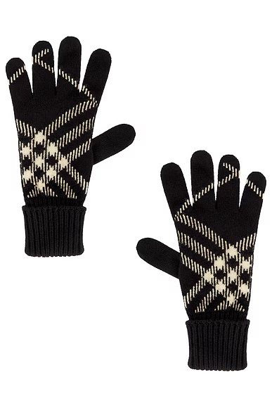 Core Check Gloves Black & Calico