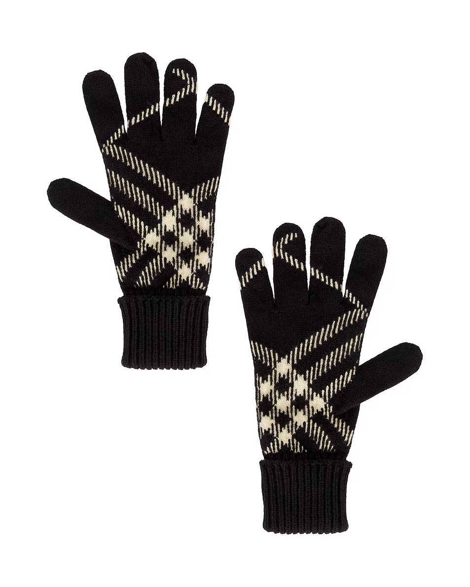 Core Check Gloves Black & Calico