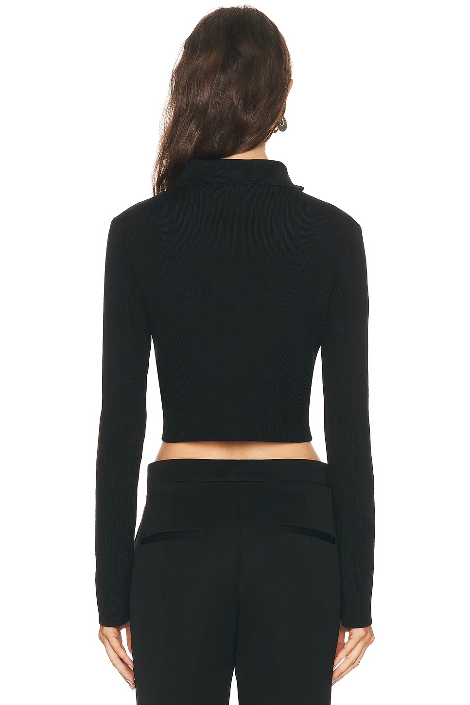 Polo Cardigan Black