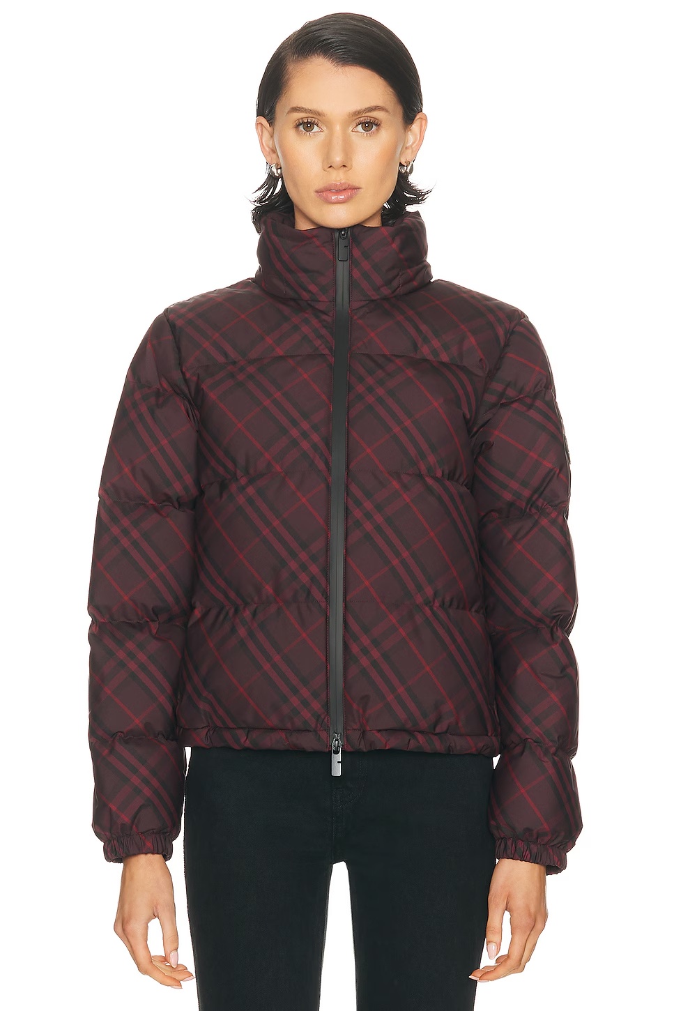 Ambleside Check Puffer Wine Ip Check