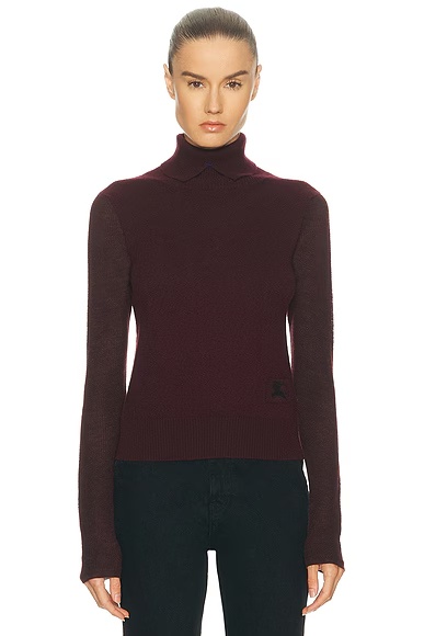 Turtleneck Sweater Mahogany Red