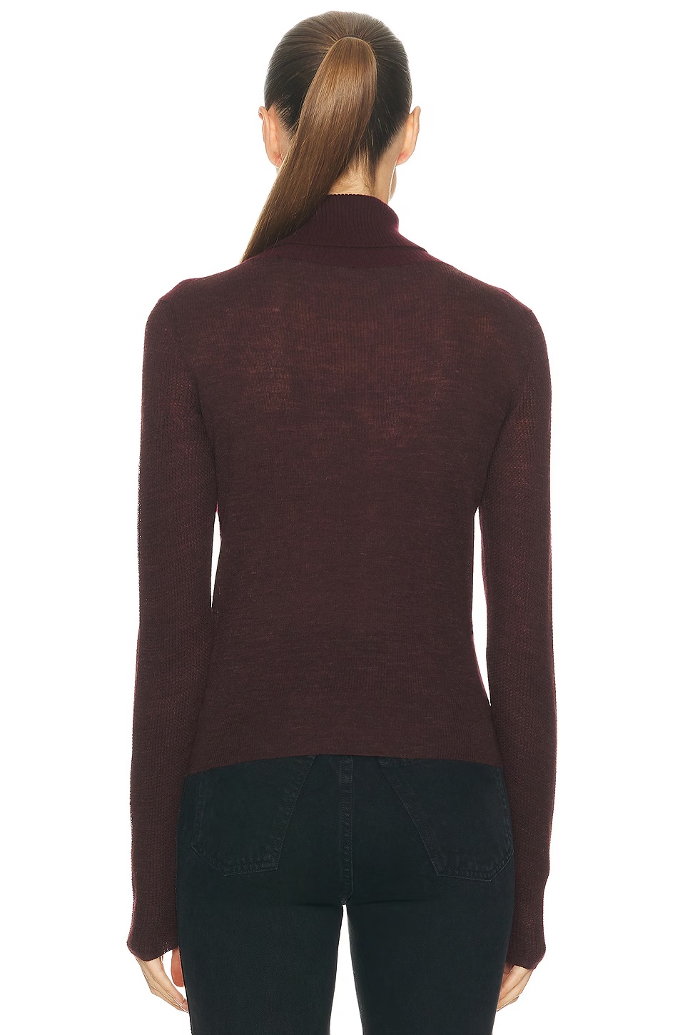 Turtleneck Sweater Mahogany Red
