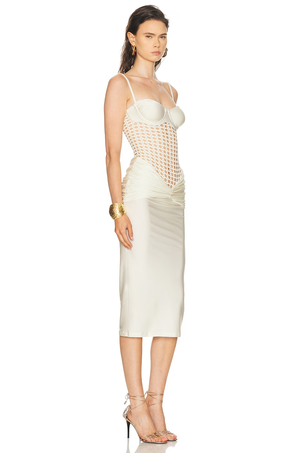 Selene Mesh Underwire Beach Dress Off White