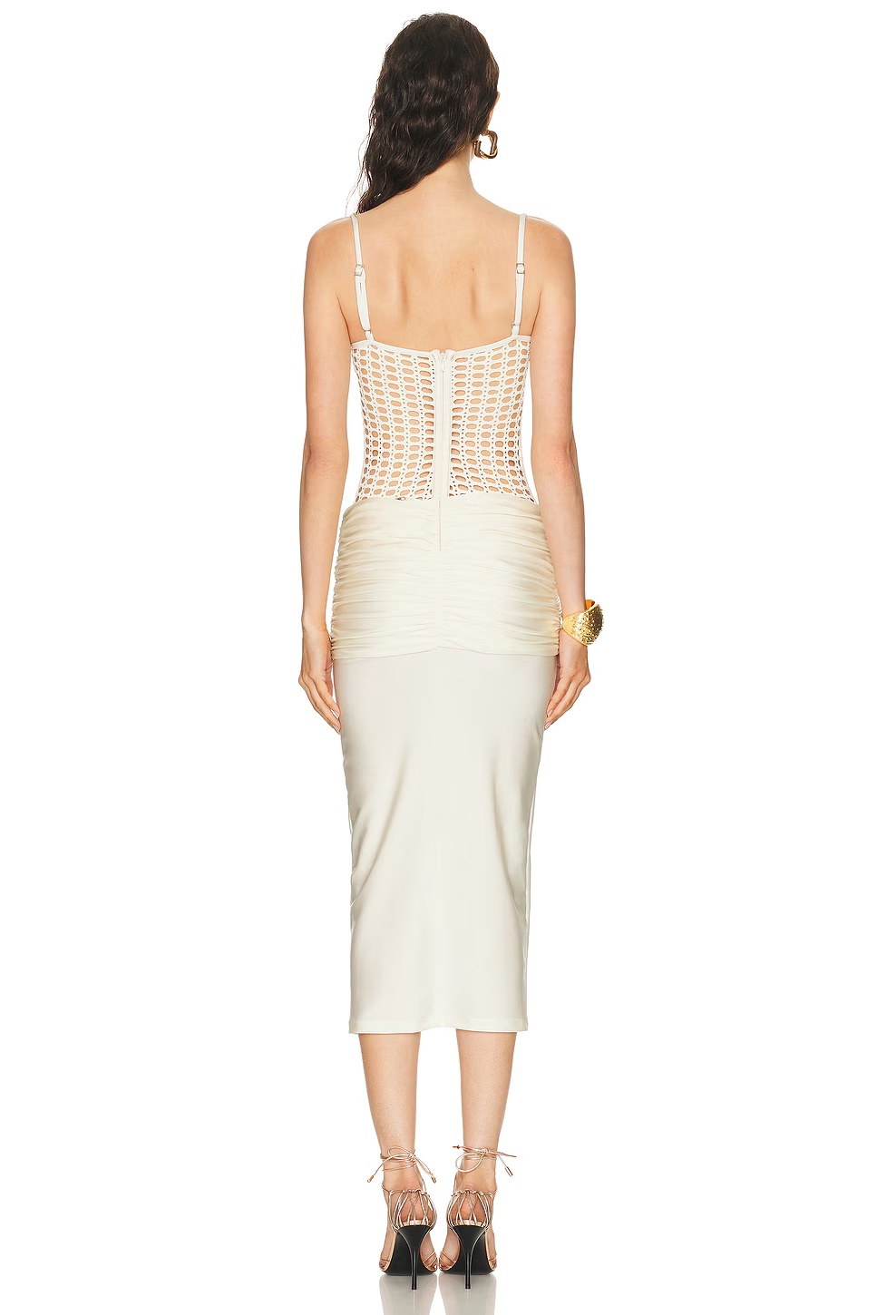 Selene Mesh Underwire Beach Dress Off White