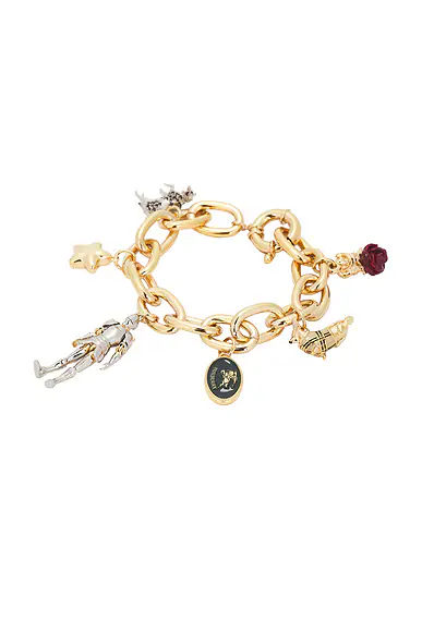 Charm Bracelet Gold & Multicolour