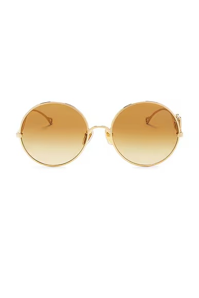 Iconic Round Sunglasses Gold & Brown
