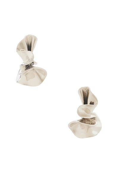 Small Anemone Earrings Silver