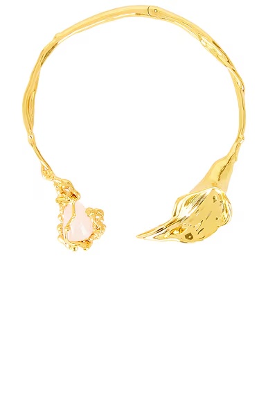 Cuff Necklace Gold & Pink
