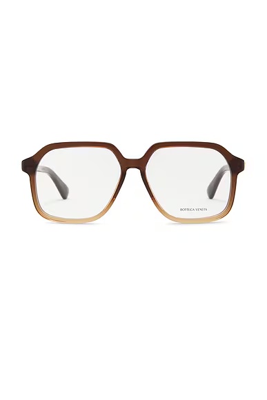 Slim Ribbon Eyeglasses Brown & Transparent