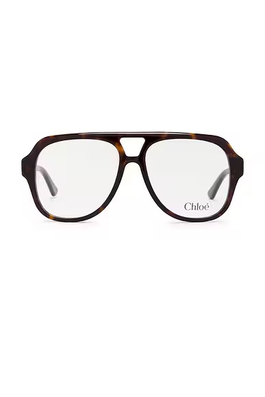 Shield Eyeglasses Havana & Transparent