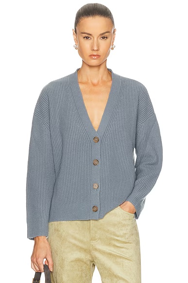Cropped Cashmere Cocoon Cardigan Seaside