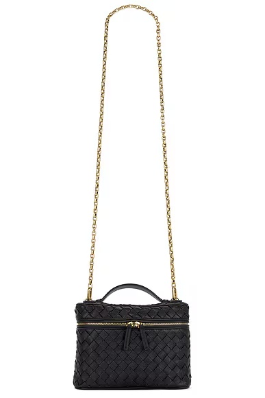 Small Soft Vanity Bag Black & Muse Brass
