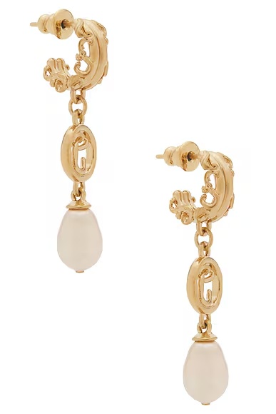 Drop Earrings Gold & Pearly