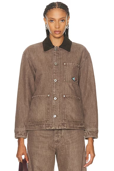 Denim Padded Jacket Brown