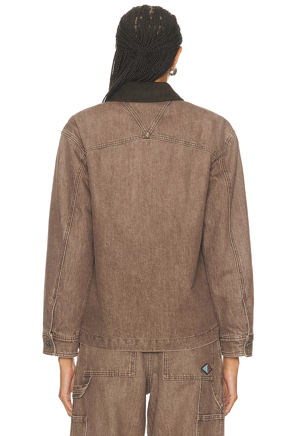 Denim Padded Jacket Brown