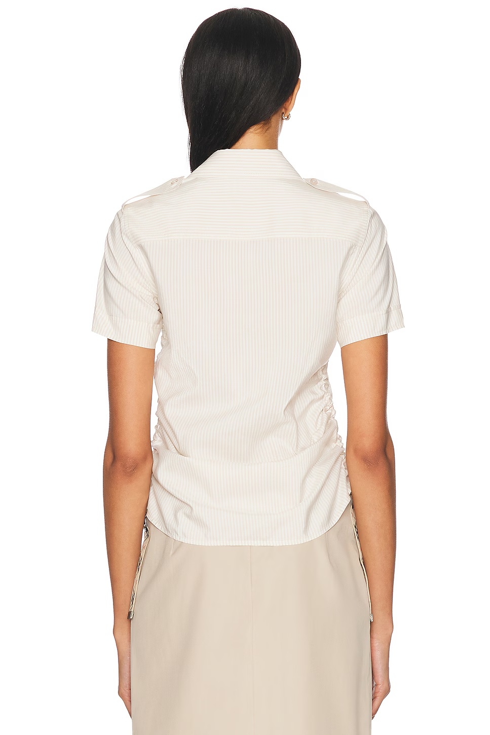 Button Up Top Clam Ip Stripe