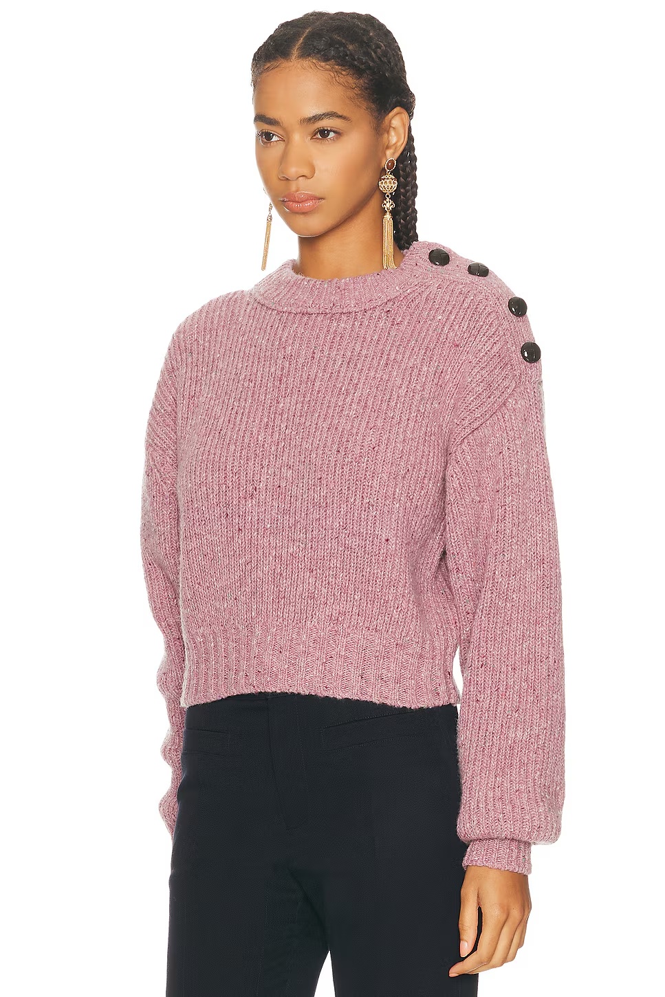 Mock Neck Sweater Dreamy Rose