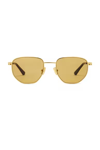 Round Sunglasses Gold & Brown