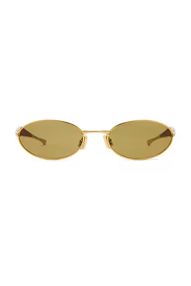 Oval Sunglasses Gold & Green