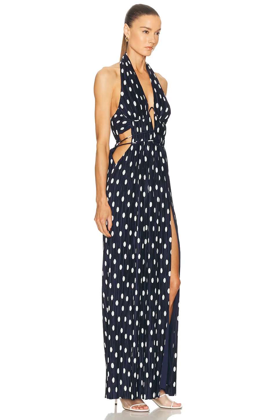 Aashvi Dress Small Dot Deep Lake