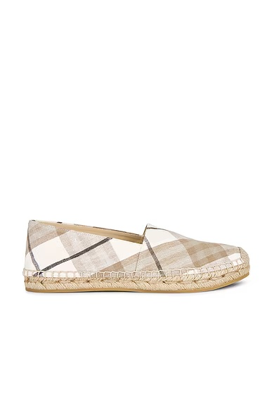Mews Espadrille Flat Cotton Ip Check