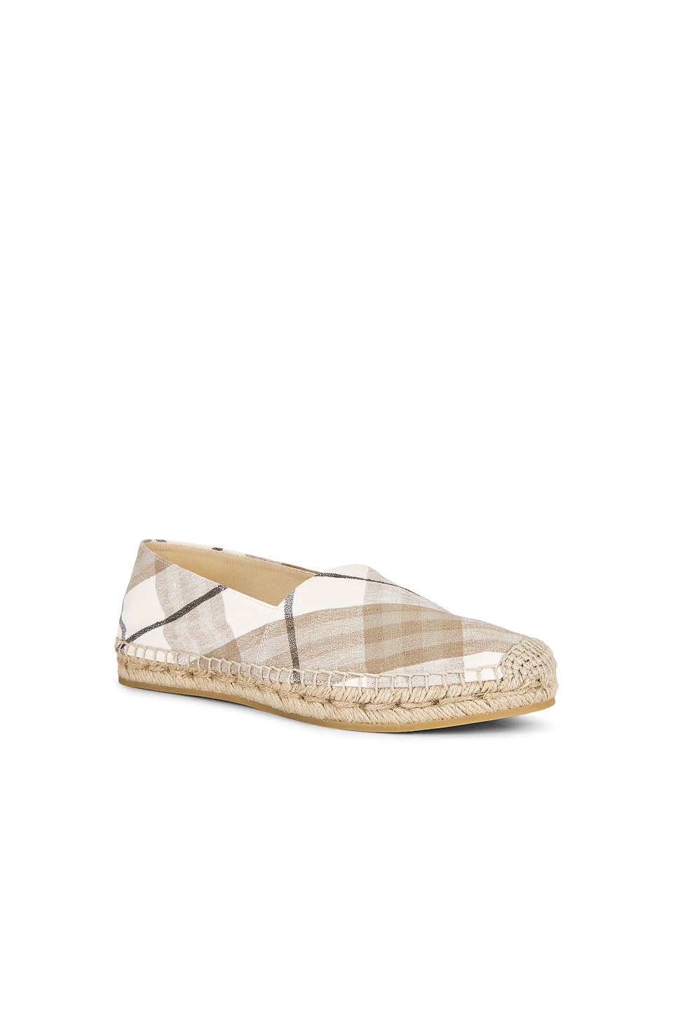 Mews Espadrille Flat Cotton Ip Check