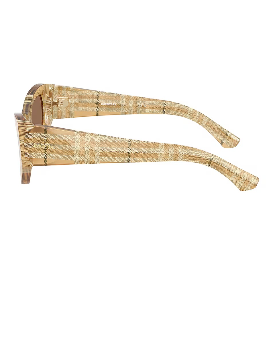 Check Cat Eye Sunglasses Check Beige