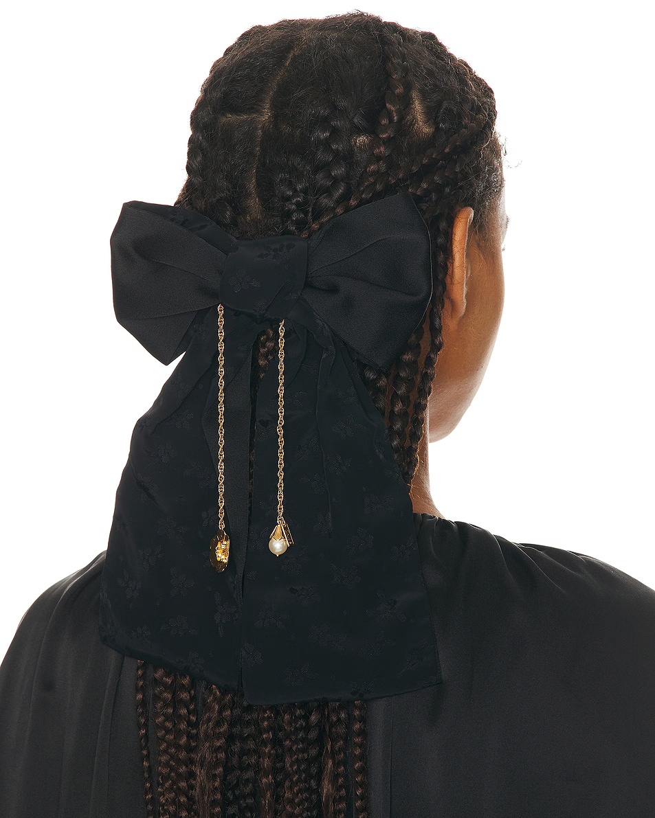 Charm Hair Bow Black