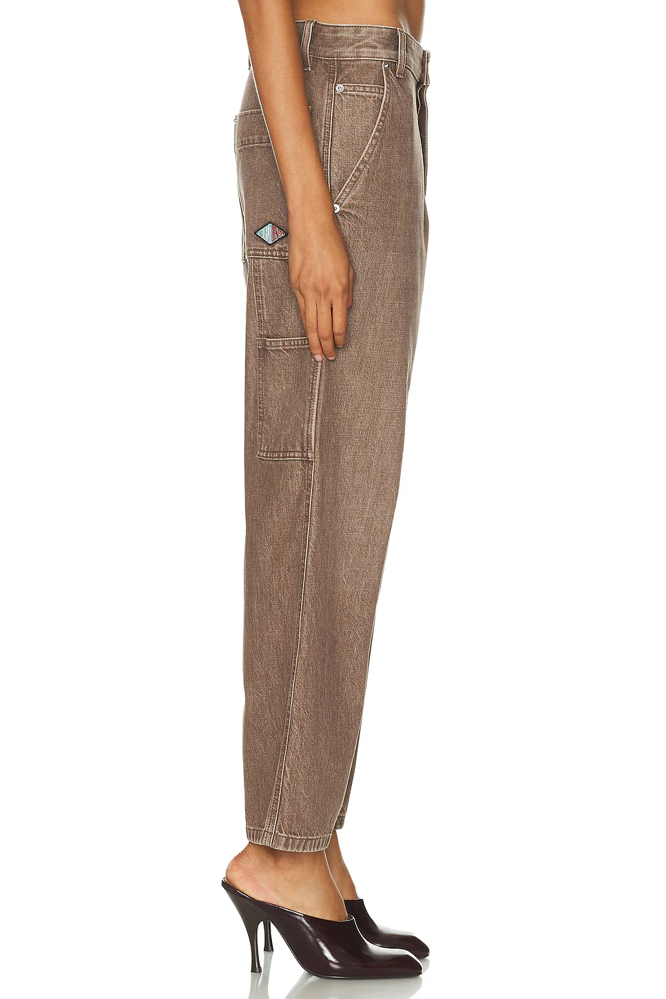 Cropped Wide Leg Brown