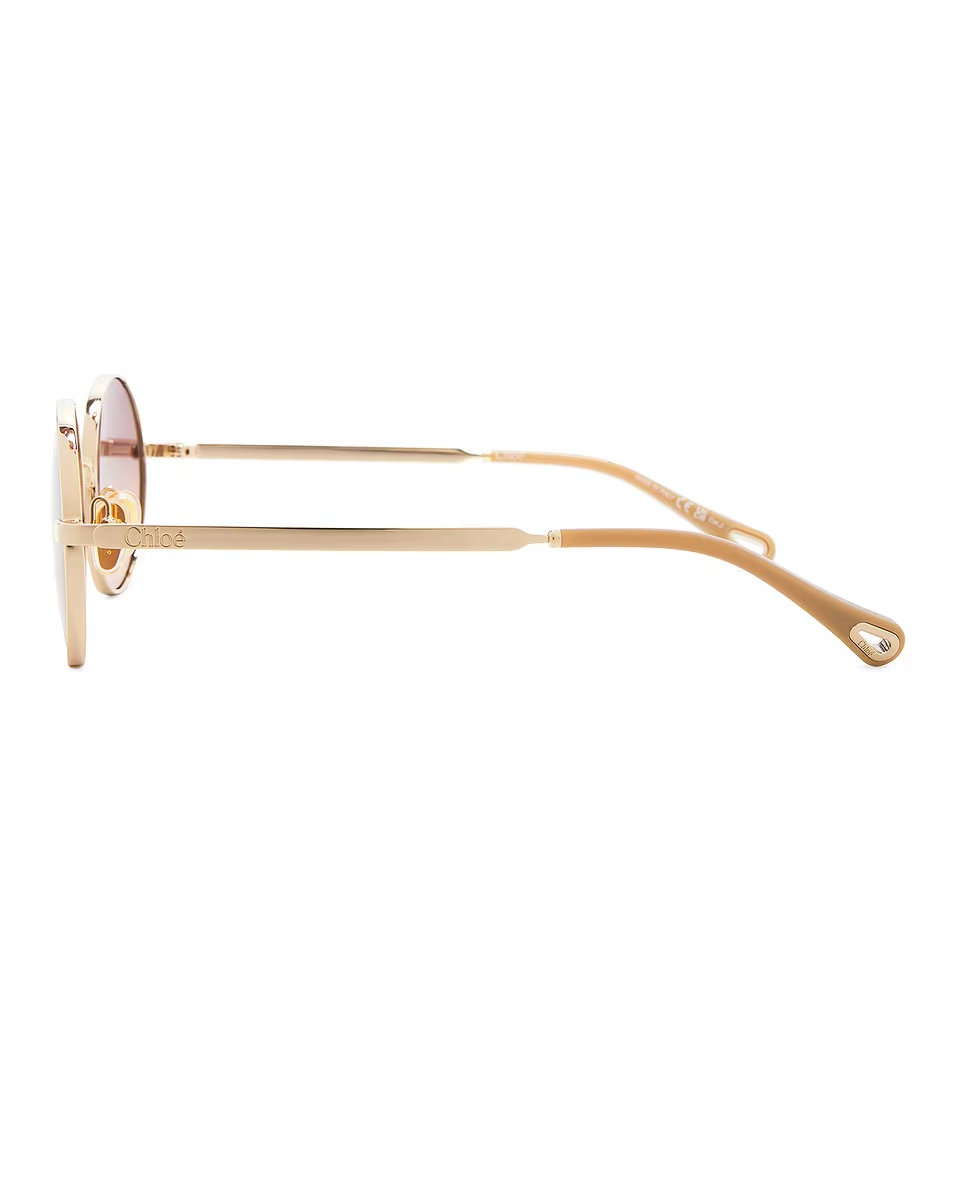 Aly Petit Sunglasses Gold & Brown