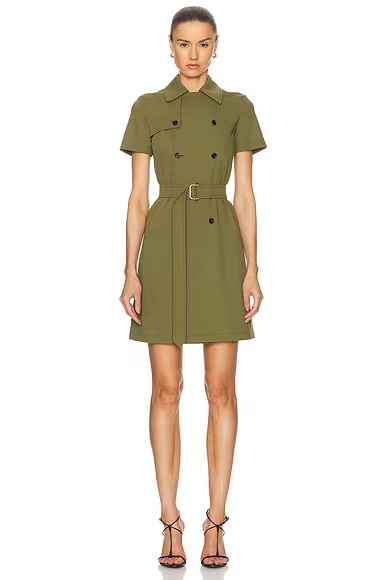 Mini Trench Dress Kelp