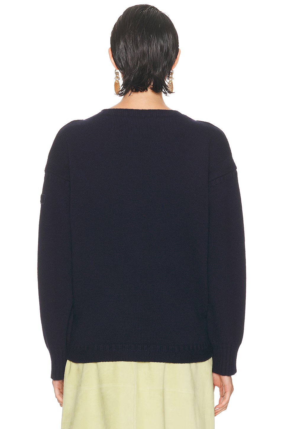 Wool Cashmere Pullover Sweater Navy